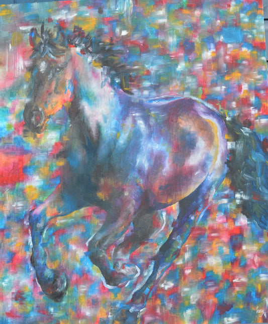 'Moonbat' Horse Greeting, Birthday Card, Horsey Gift