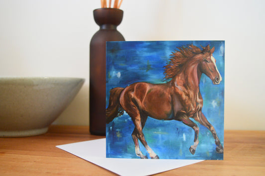 'Summer Breeze' Horse Greeting, Birthday Card, Horsey Gift