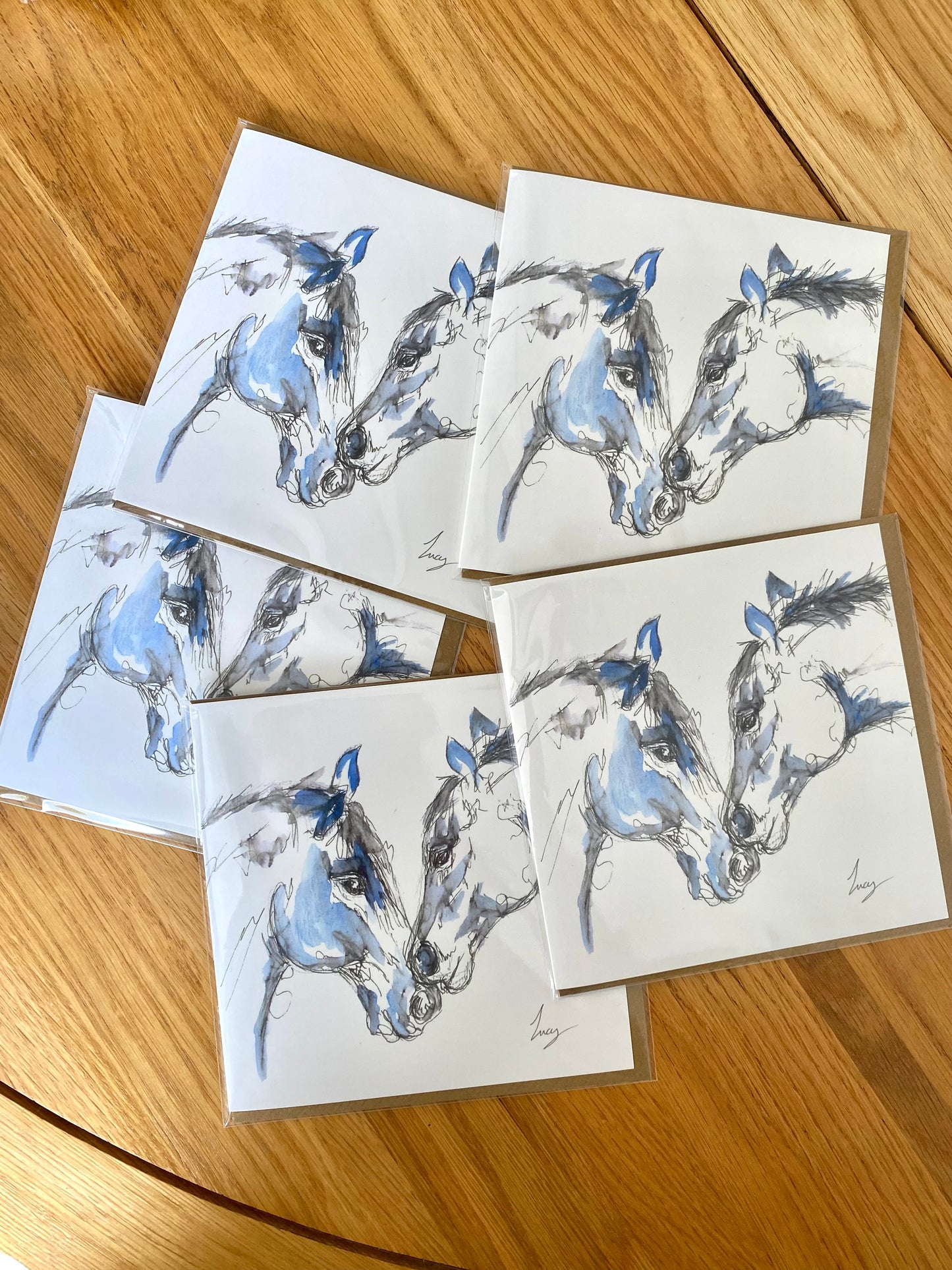 'Just the Two of Us' Birthday card, greeting cards, Horsey Gift