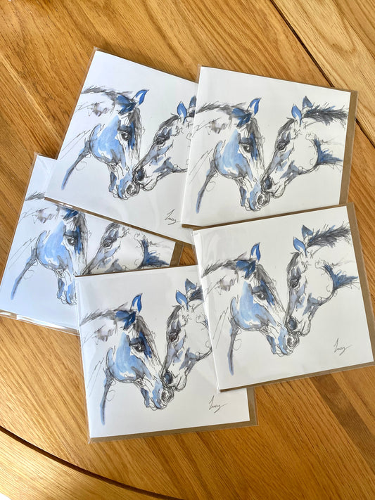 'Just the Two of Us' Birthday card, greeting cards, Horsey Gift